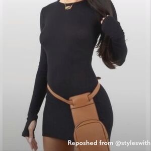 So Sorella Black Thermal Thump Hole Dress As Seen On Kylie Jenner Size Medium
